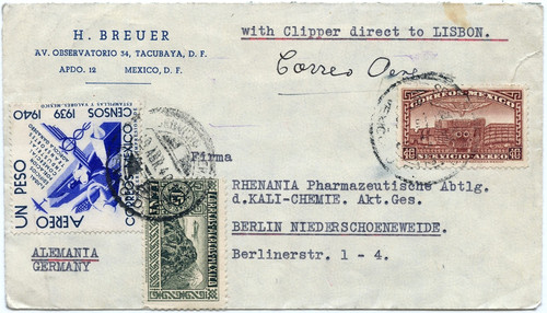 Mexico 1940 flugpost brief new - 1940,