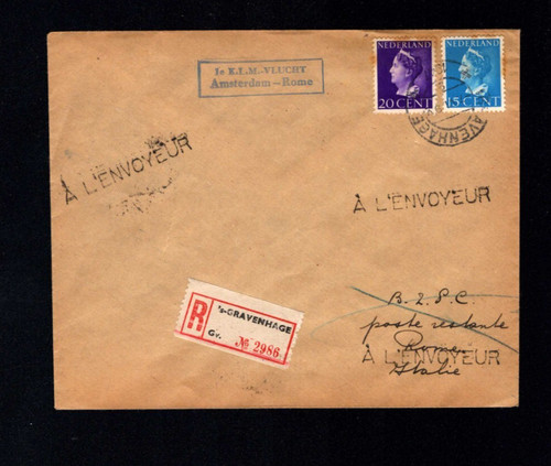 Niededrlande 1947 klm flug - -,
