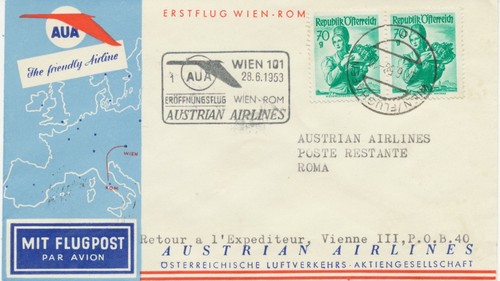österreich aua erstflug 1958 - aua,