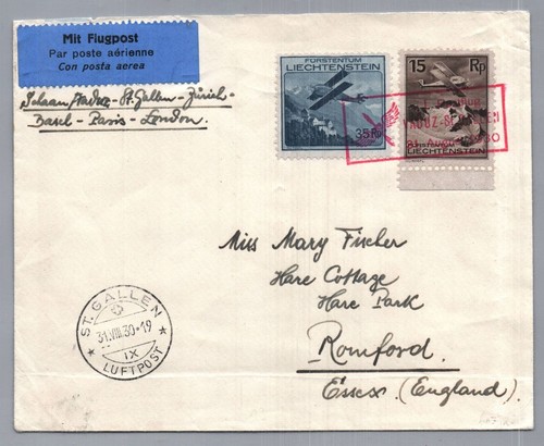Liechtenstein flugpost - flugpost, 1