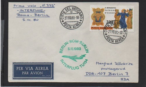 Interflug erstflug vatican - vatican, /